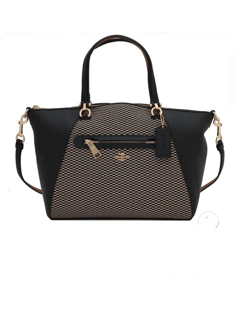 Coach Prairie Satchel in Legacy Jacquard And Black Leather C1881-29848.
